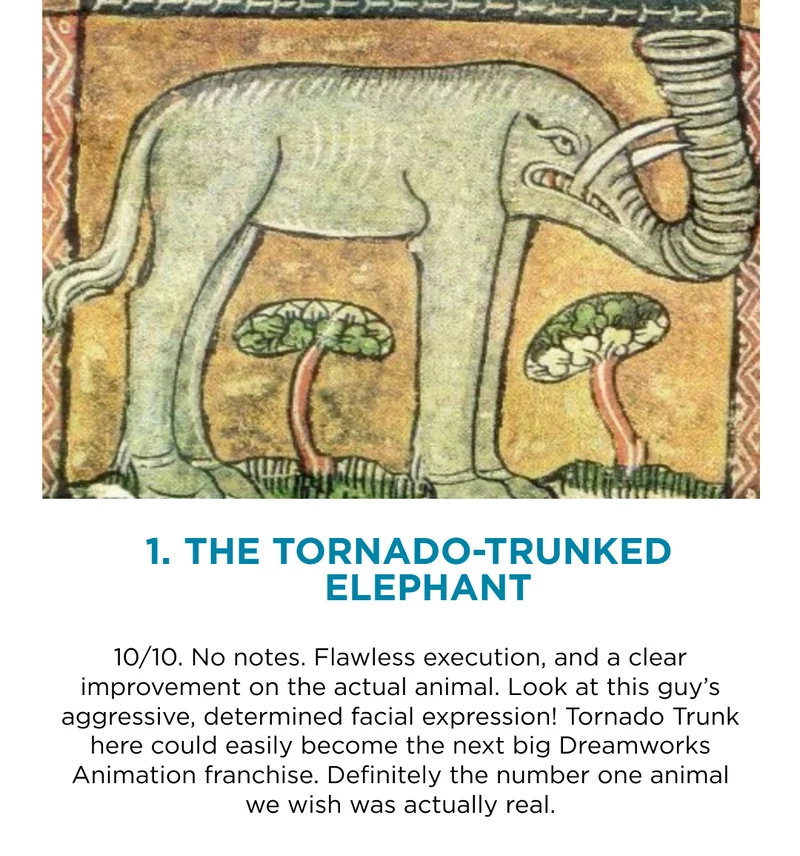 1. The Tornado-Trunked Elephant