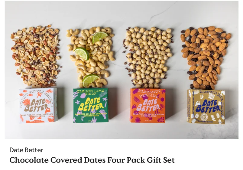 Chocolate Covered Dates Four Pack Gift Set