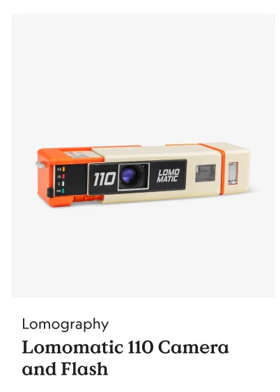 Lomomatic 110 Camera and Flash - Golden Gate Edition