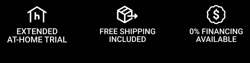Extended at-home trial. Free shipping included. 0% financing available