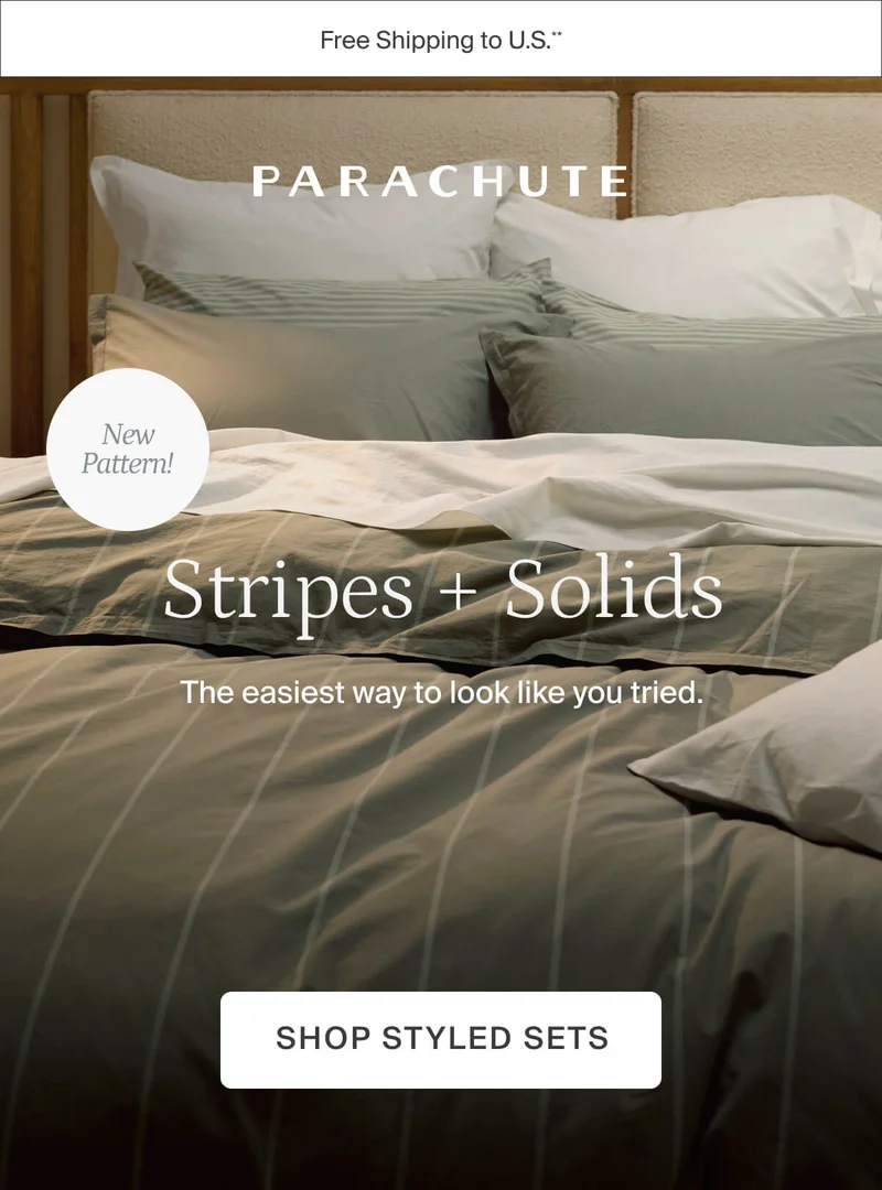 Stripes + Solids. Shop styled sets.