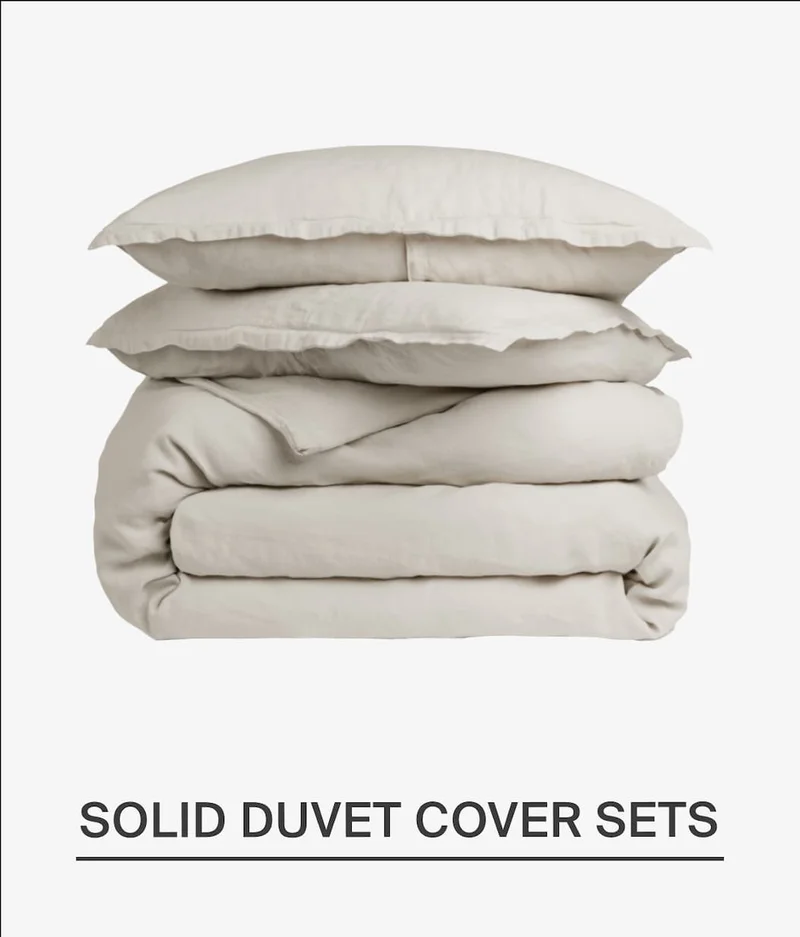 Solid duvet cover set