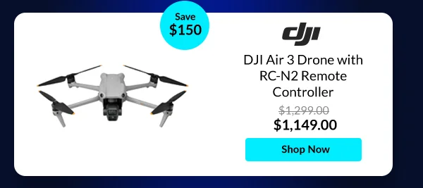 DJI Air 3 Drone with RC-N2 Remote Controller