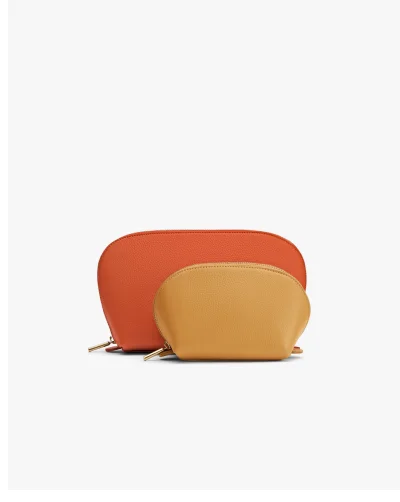 Travel Case Set Burnt Orange/ Yellow