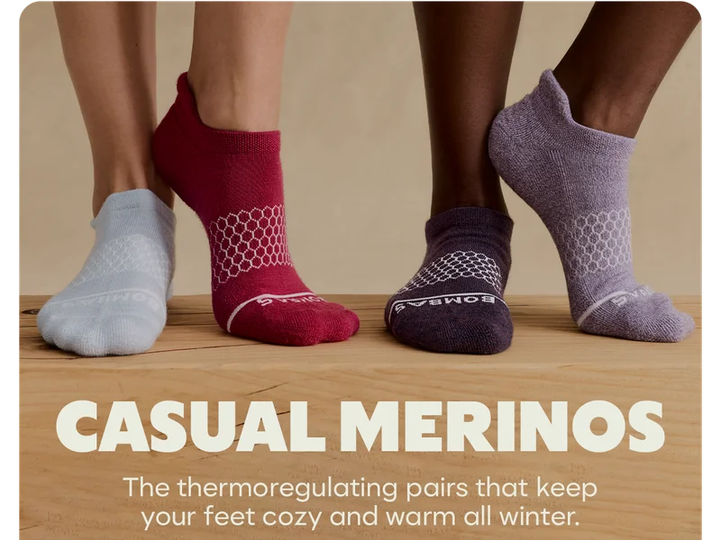 CASUAL MERINOS | The thermoregulating pairs that keep your feet cozy and warm all winter.