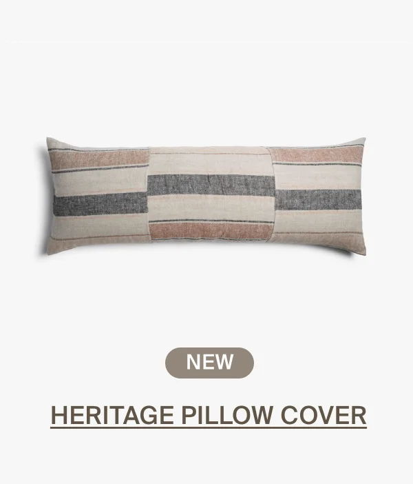 Heritage linen pillow cover. New.