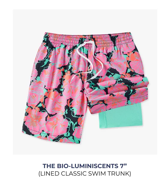 Lined Classic Swim Trunk: The Bio-Luminiscents 7"