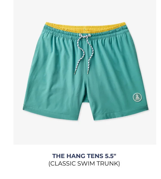Classic Swim Trunk: The Hang Tens 5.5"