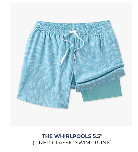Classic Swim Trunk: The Whirlpools 5.5"