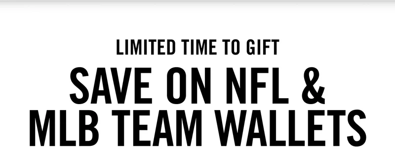 Save on NFL & MLB Team Wallets | Shop Now