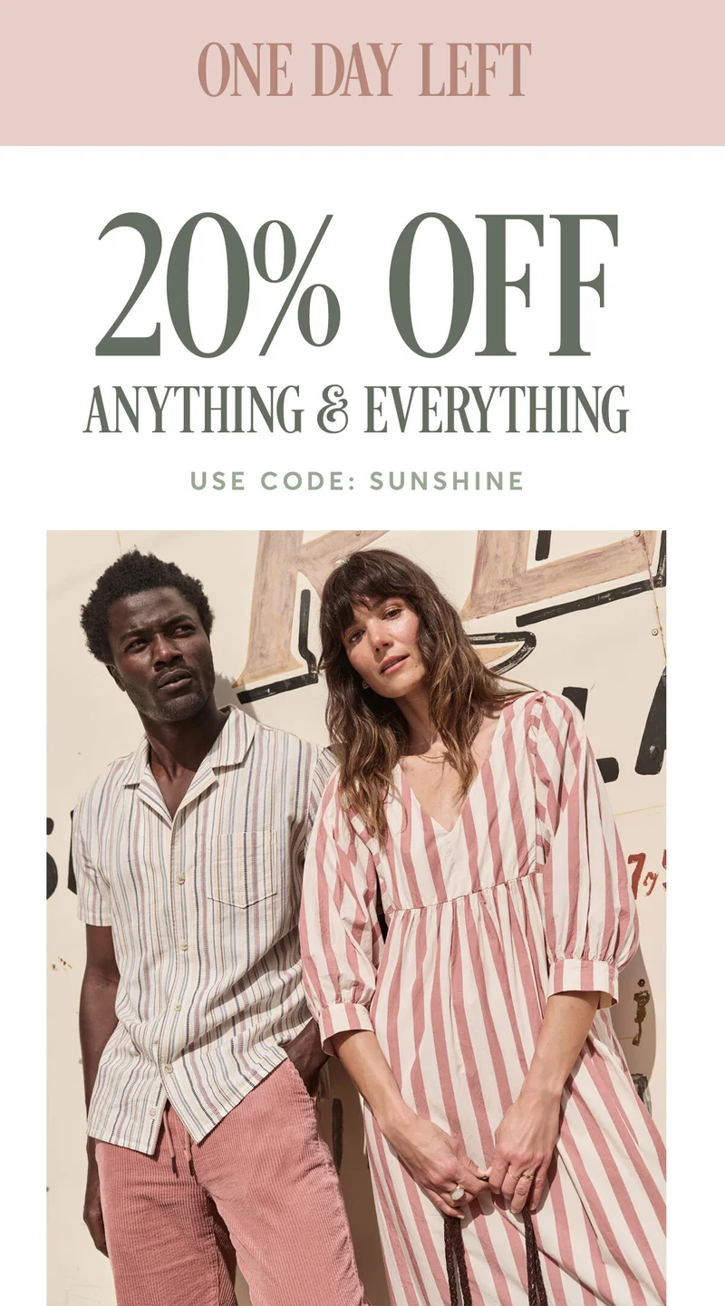 Your Spring wardrobe’s on sale.