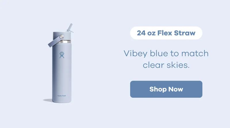 24 oz Flex Straw. Vibey blue to match clear skies. | Shop Now