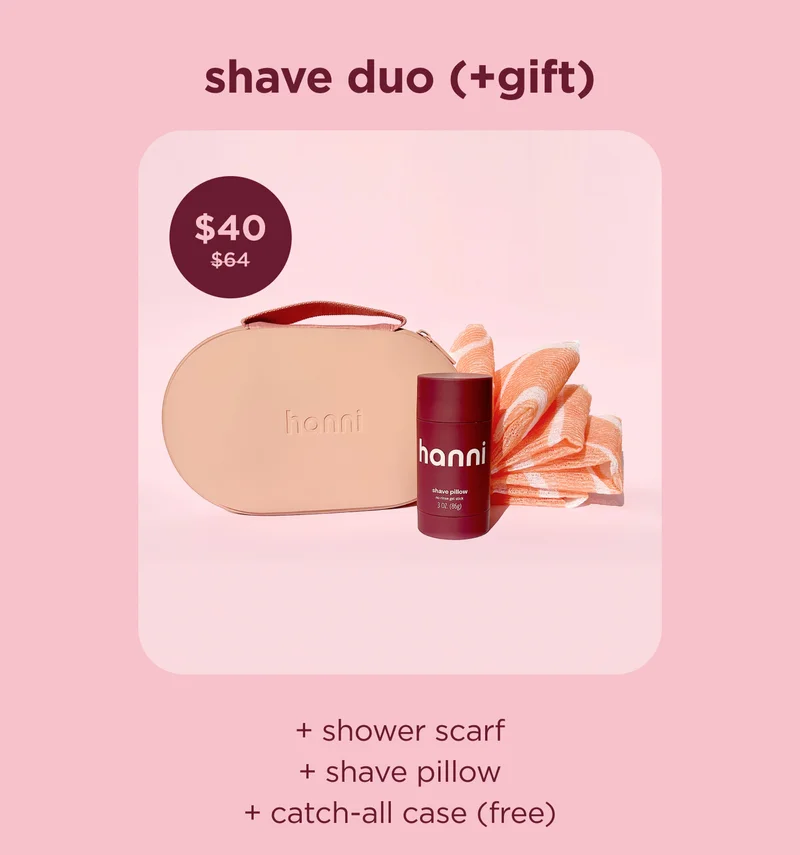 shave duo (+gift) shower scarf shave pillow catch-all case (FREE)