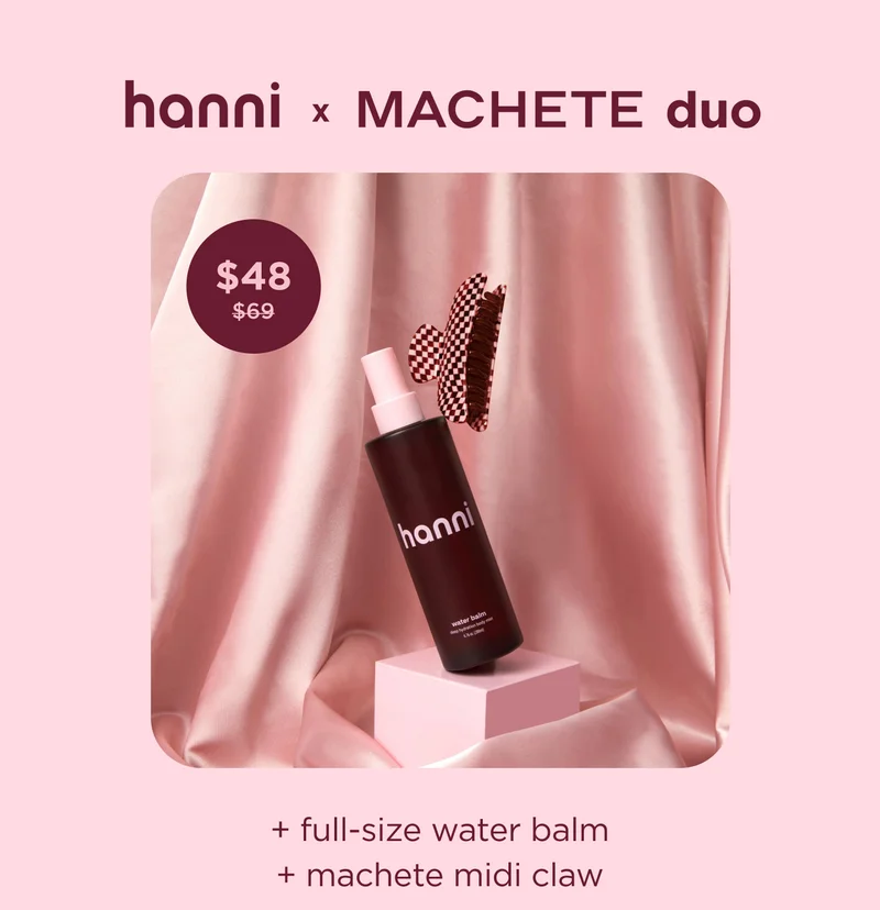 hanni x MACHETE duo$48 full-size water balm machete midi claw