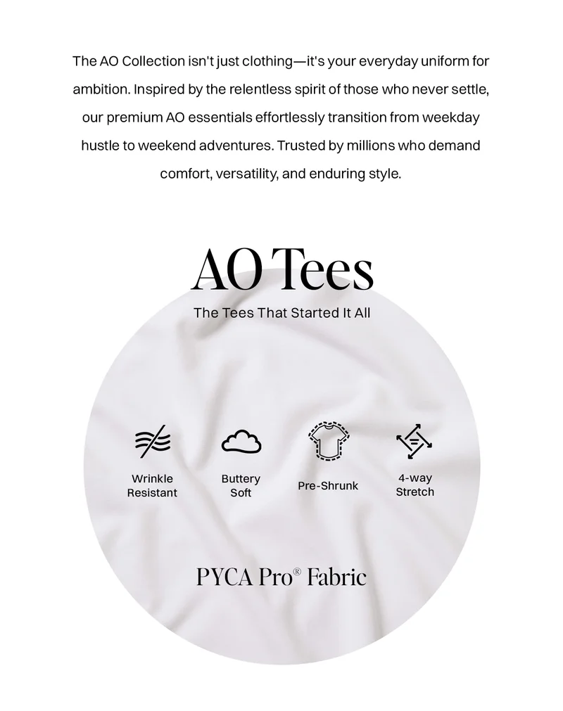 Your everyday uniform for ambition - AO Tees