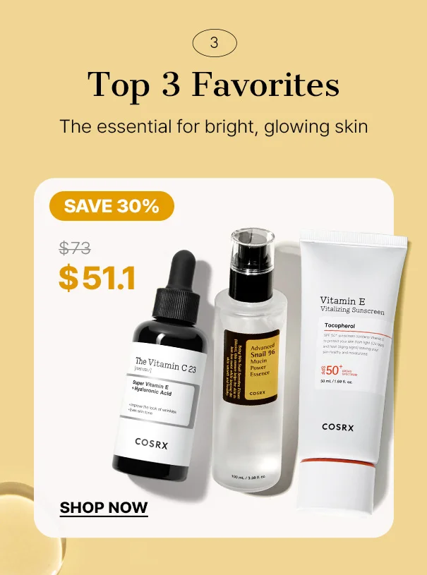 3. Top 3 Favorites. Save 30% →