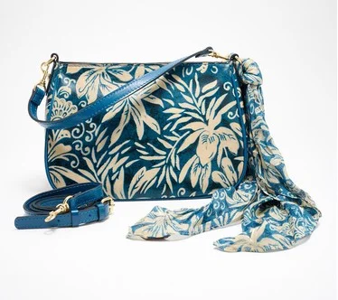 Patricia Nash Ikaria Leather Shoulder Bag with Crossbody Strap