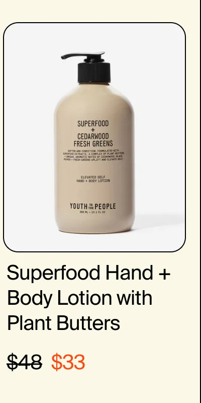 Superfood Hand + Body Lotion with Plant Butters