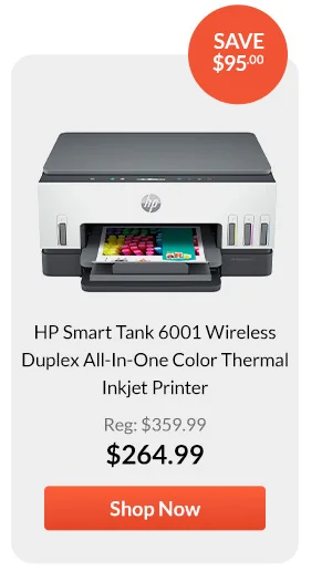 HP Smart Tank 6001 Wireless Duplex All-In-One Color Thermal Inkjet Printer