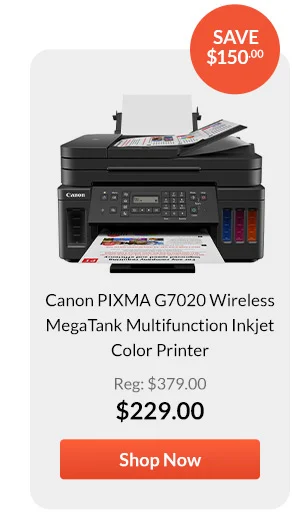 Canon PIXMA G7020 Wireless MegaTank Multifunction Inkjet Color Printer