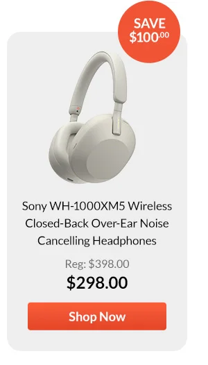 Sony WH-1000XM5 Wireless Closed-Back Over-Ear Noise Cancelling Headphones