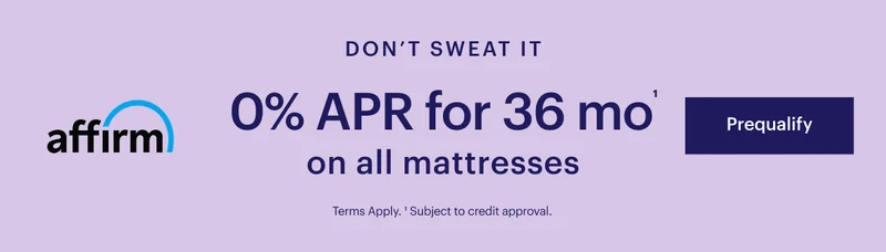 0% APR for 36 mo on all mattresses