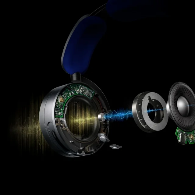 A close-up of the technology inside Dyson Zone™ noise cancelling headphones