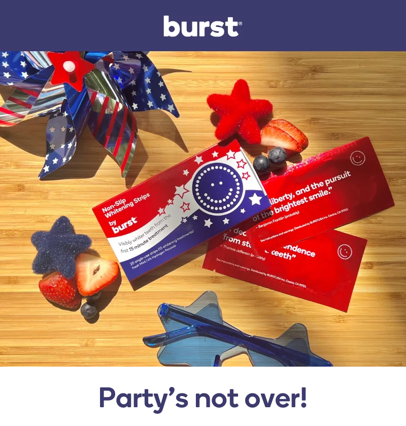Brighten your smile and support veterans with our special Fourth of July Whitening Strips!