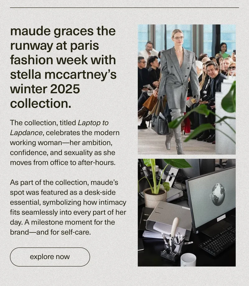 maude graces the runway at paris fashion week with stella mccartney’s winter 2025 collection | [explore now]