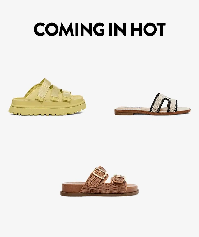 Jelly shoes, flat sandals, heels, platform sandals and slip-on sneakers.