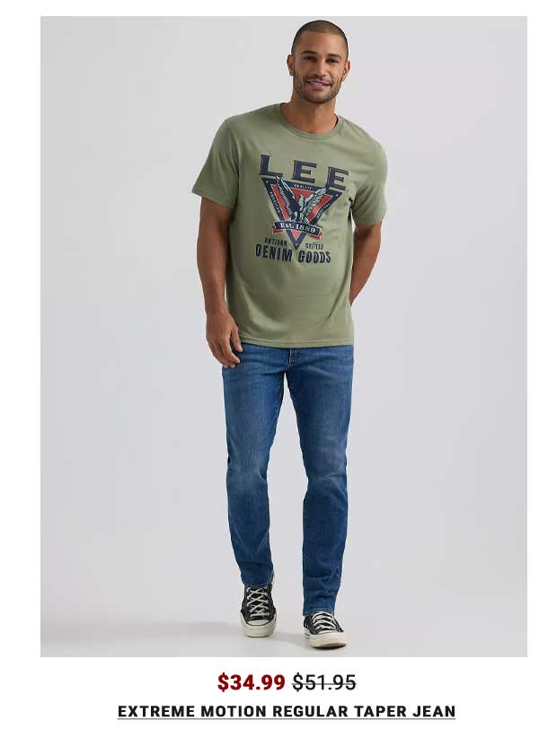 Men's Extreme Motion Regular Taper Jean