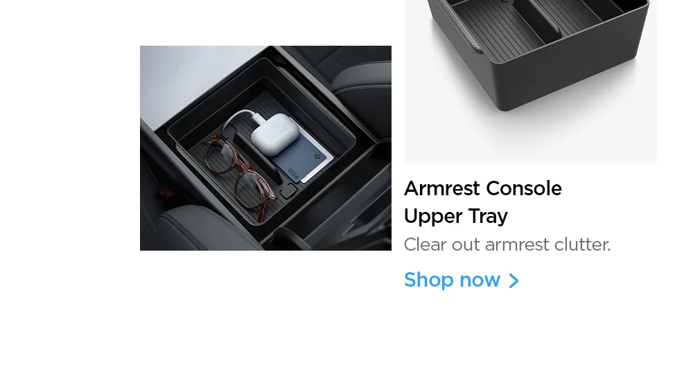 New: Armrest Console Upper Tray Organizer. Clear out armrest clutter. Shop now.