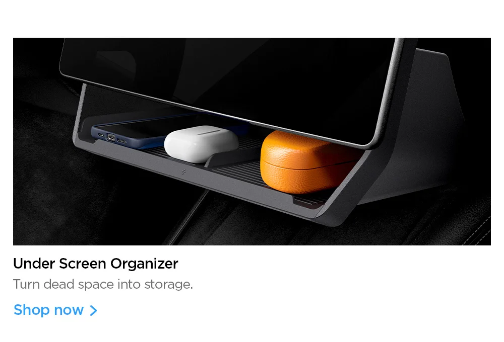Tesla Under Screen Organizer. Turn dead space into storage. Shop now.