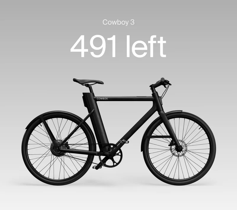 A photograph render of a Cowboy 3 in Black