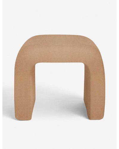 Tate Stool-Charcoal Performance Linen