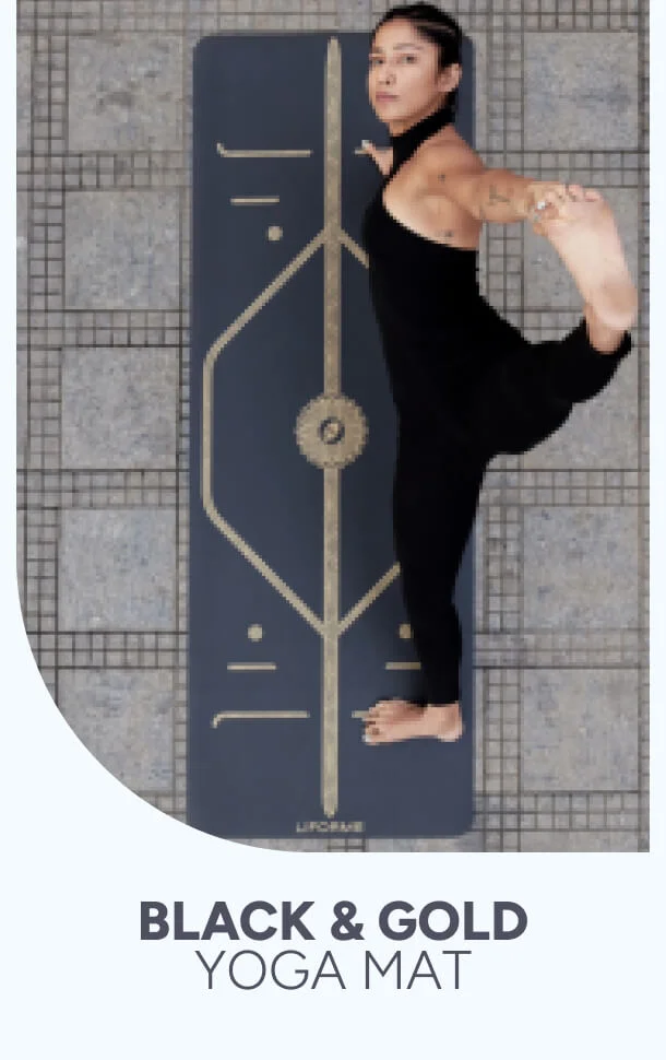 Black & Gold Yoga Mat