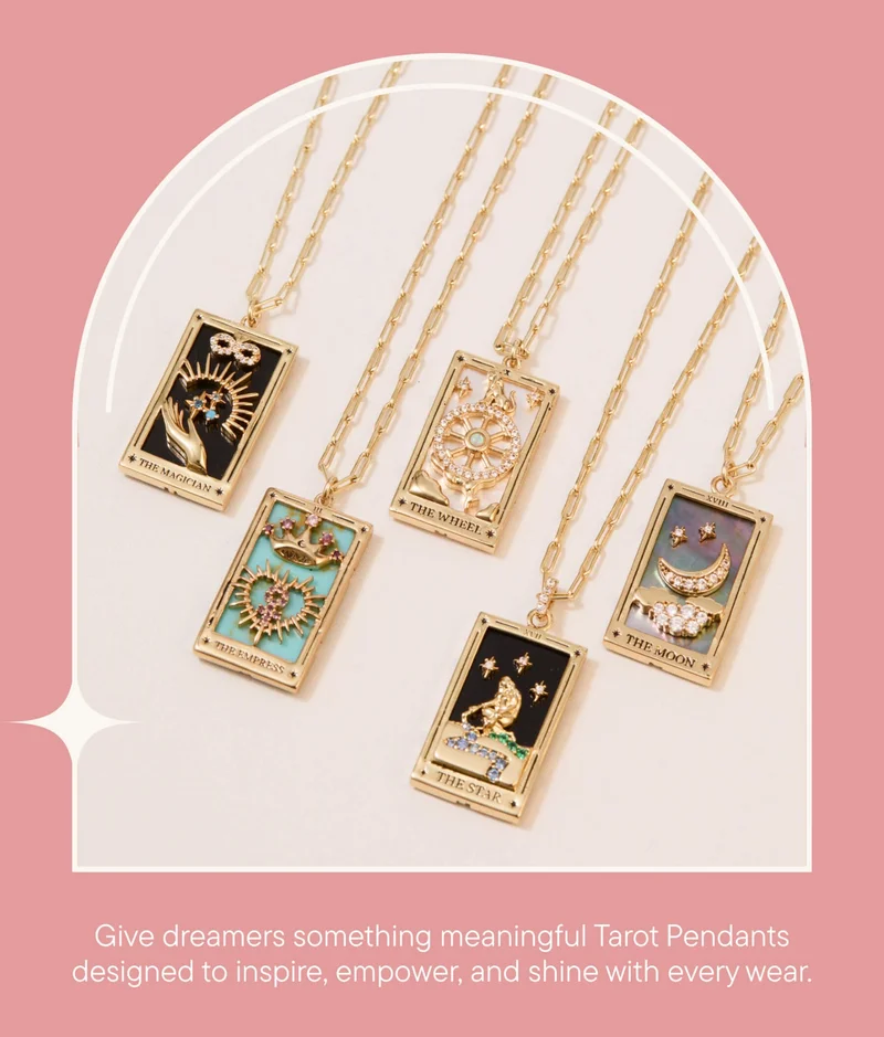 Give dreamers something meaningful Tarot Pendants designed to inspire, empower, and shine with every wear.
