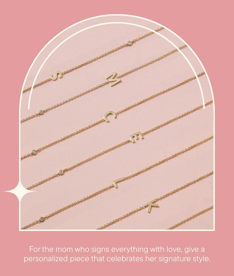 For the mom who signs everything with love, give a personalized piece that celebrates her signature style.