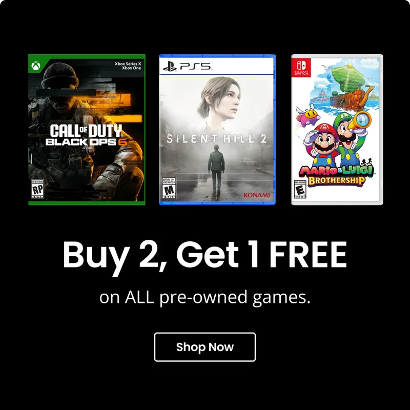 Buy 2, Get 1 FREE on ALL pre-owned games | SHOP NOW