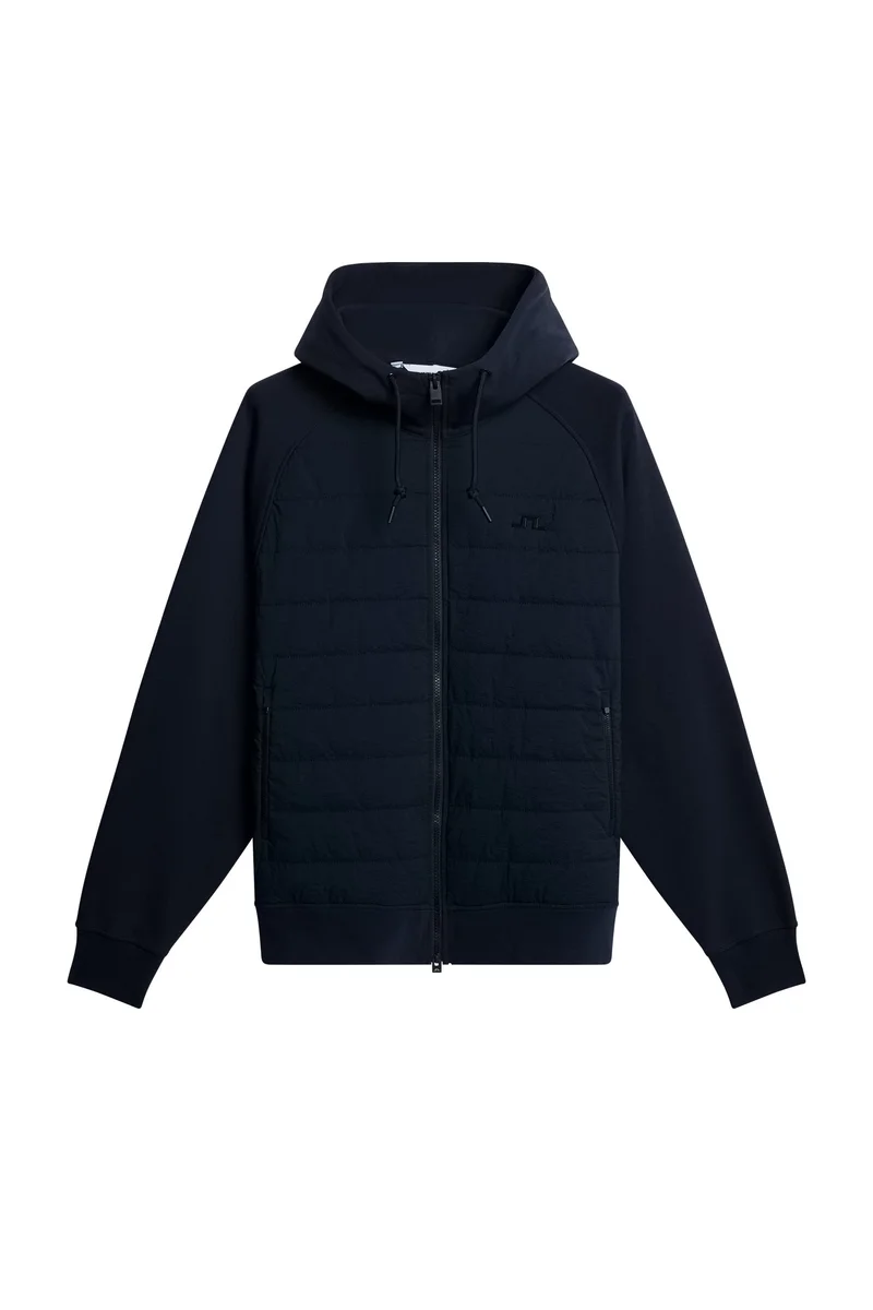 Image of Mijo Hybrid Zip Hood Jacket / JL Navy