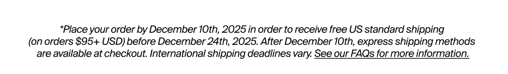 Holiday Shipping Deadlines