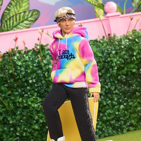 Ken Doll Wearing “I Am Kenough” Hoodie