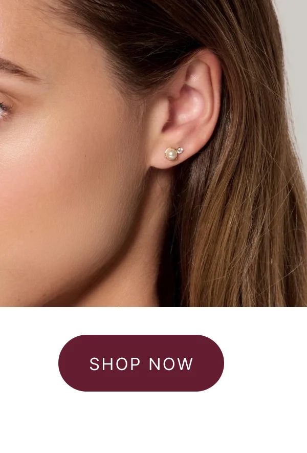 14k Solid Gold Diamond Half Pavé Huggie Earrings