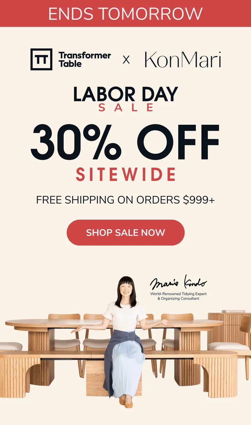 30% OFF All Transformer Table Products