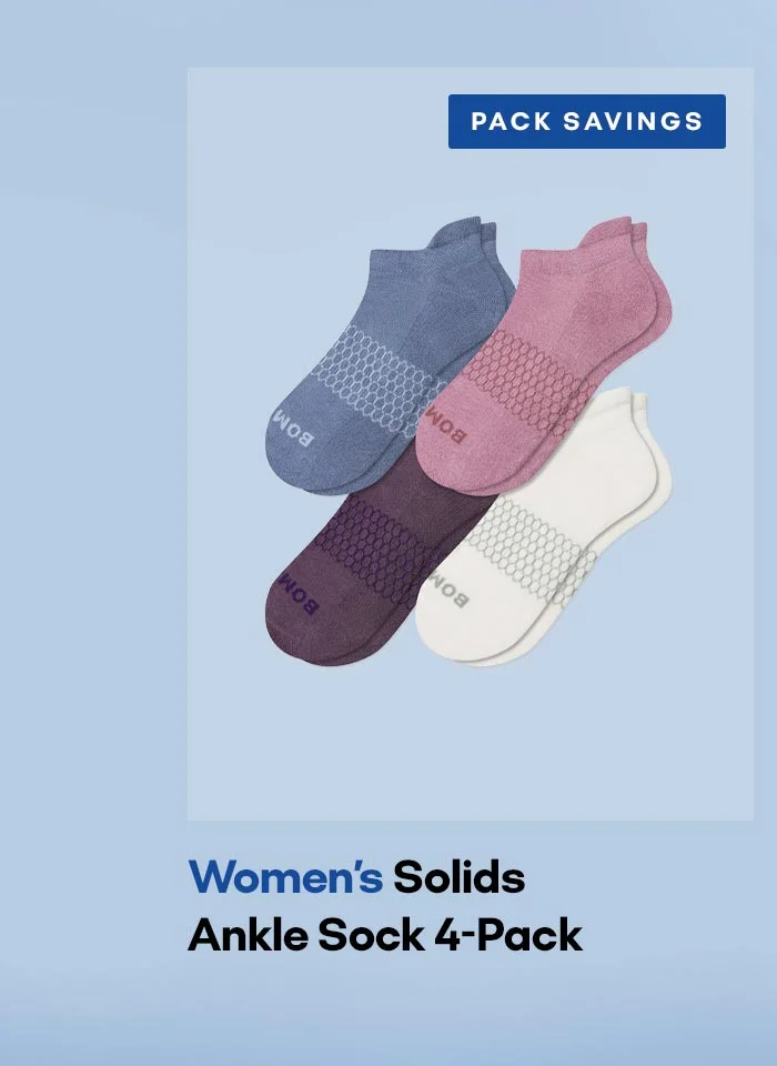 Women's Solids Ankle Sock 4-Pack
