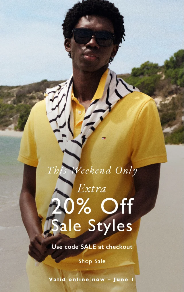 This weekend only: Extra 20% Off Sale Styles. Use code SALE at checkout. Valid now online to June 1.