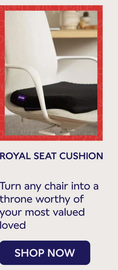 ROYAL SEAT CUSHION. Turn any chair into a throne worthy of your most valued loved ones. SHOP NOW