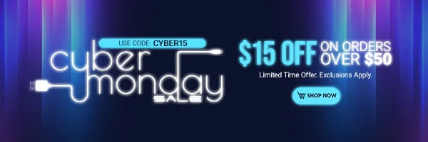 Cyber Monday Sale $15 OFF on orders of $50+ Use code: CYBER15 Limited Time Offer Exclusions Apply Shop Now