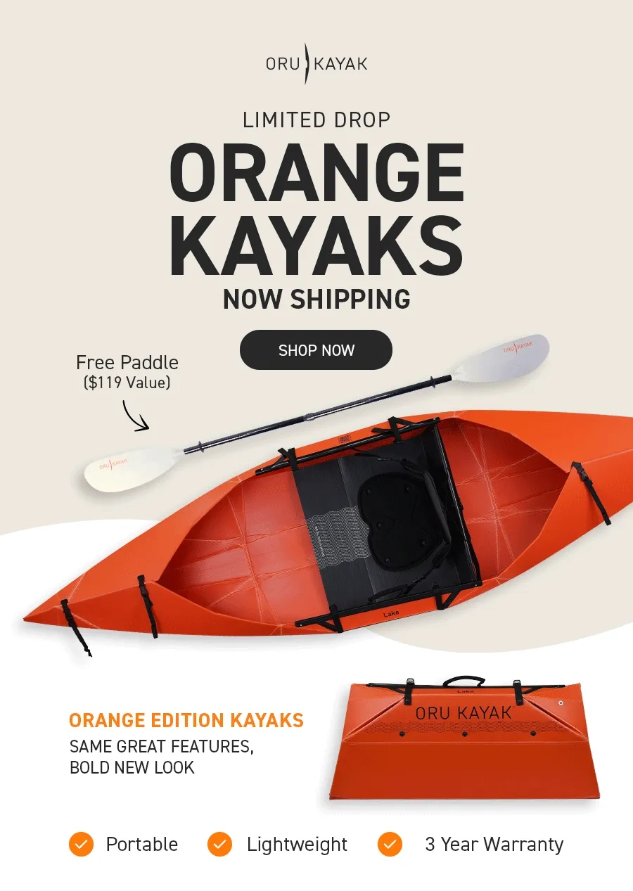 Exclusive Drop: Orange Edition Kayaks. Same great features, bold new look