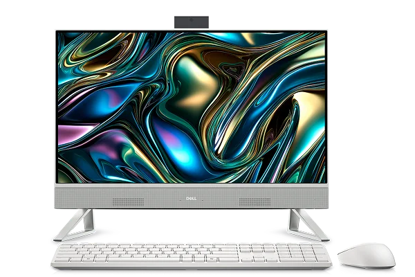 A Dell All-in-One Desktop shown with wireless keyboard and mouse.